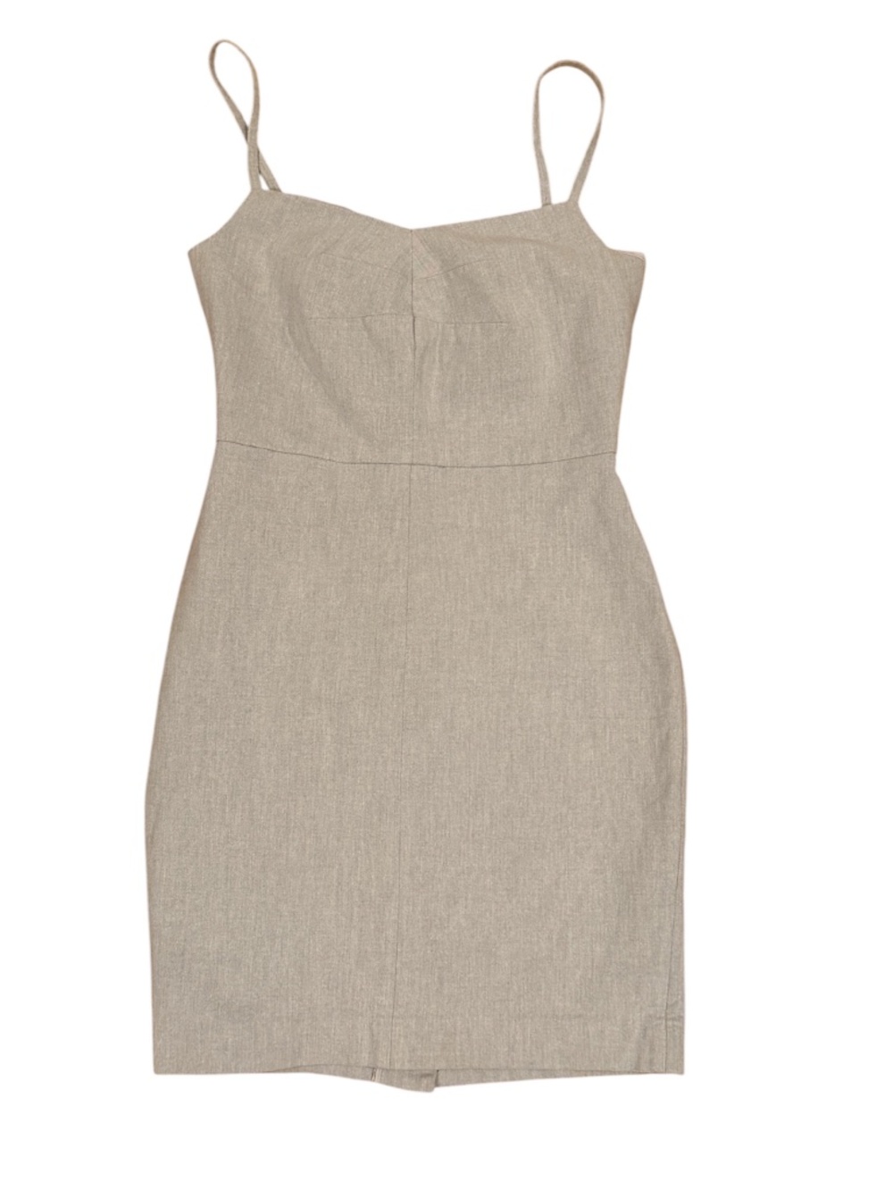 Pale Gray Banana Republic bodycon spaghetti strap structured sheath dress 2